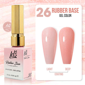 LDS Rubber Base Gel - RB-26 (Ver 2) - GEL POLISH 0.5 OZ - Bouncy Blush Collection