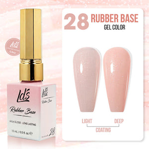 LDS Rubber Base Gel - RB-28 (Ver 2) - GEL POLISH 0.5 OZ - Bouncy Blush Collection