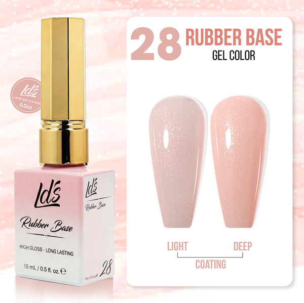 LDS Rubber Base Gel - RB-28 (Ver 2) - GEL POLISH 0.5 OZ - Bouncy Blush Collection