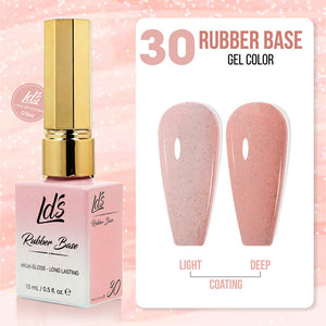 LDS Rubber Base Gel - RB-30 (Ver 2) - GEL POLISH 0.5 OZ - Bouncy Blush Collection