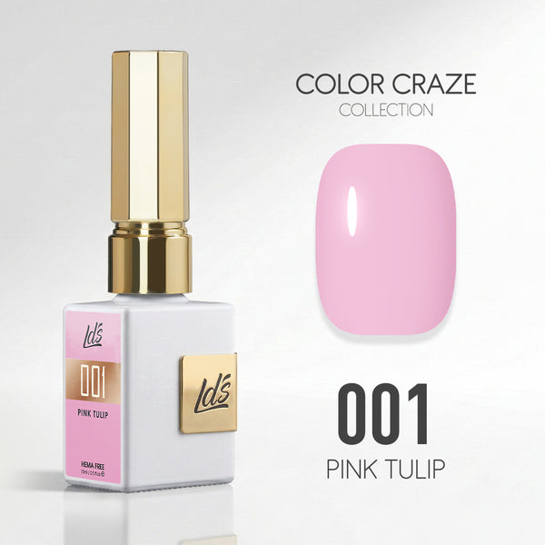 LDS Color Craze Gel Nail Polish - 001 Pink Tulip - 0.5oz