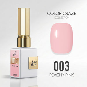 LDS Color Craze Gel Nail Polish - 003 Peachy Pink - 0.5oz