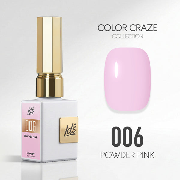 LDS Color Craze Gel Nail Polish - 006 Powder Pink - 0.5oz