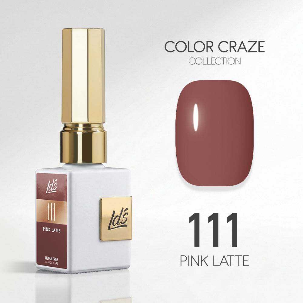 LDS Color Craze Gel Nail Polish - 111 Pink Latte - 0.5oz