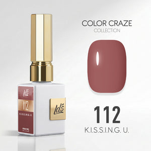 LDS Color Craze Gel Nail Polish - 112 K.I.S.S.I.N.G. U. - 0.5oz