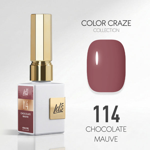 LDS Color Craze Gel Nail Polish - 114 Chocolate Mauve - 0.5oz