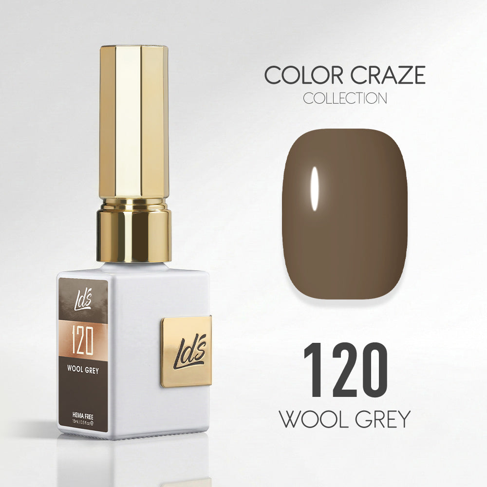 LDS Color Craze Gel Nail Polish - 120 Wool Grey - 0.5oz