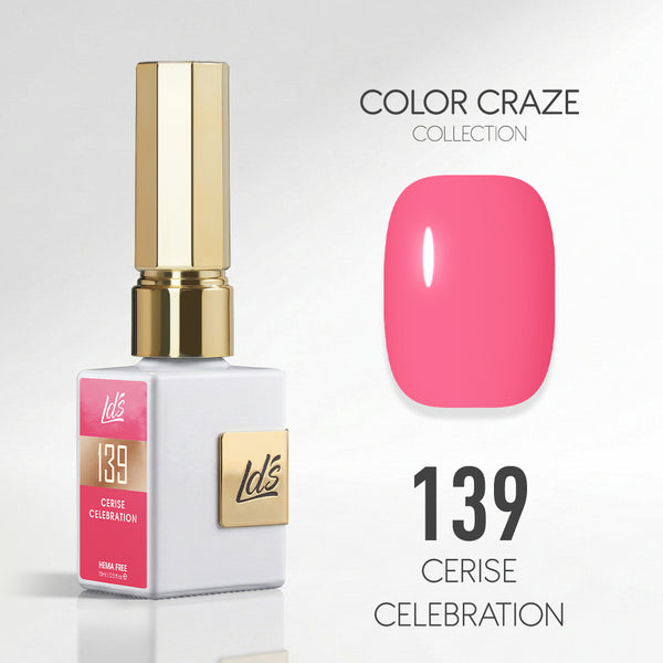 LDS Color Craze Gel Nail Polish - 139 Cerise Celebration - 0.5oz