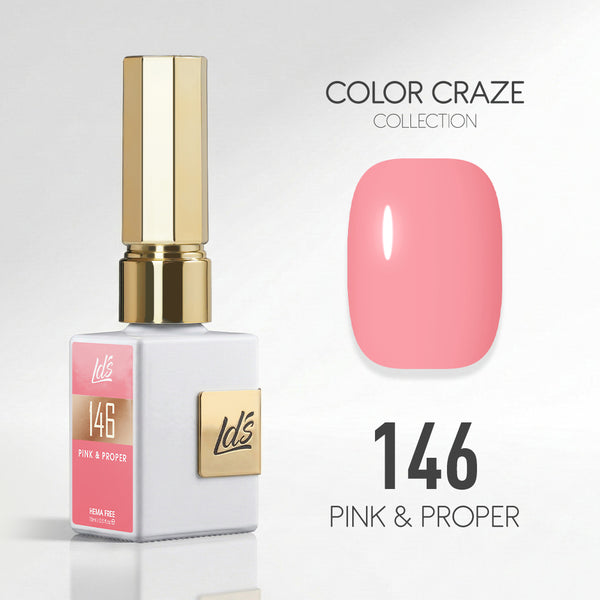 LDS Color Craze Gel Nail Polish - 146 Pink & Proper - 0.5oz