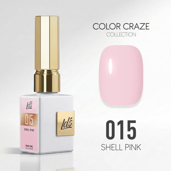 LDS Color Craze Gel Nail Polish - 015 Shell Pink - 0.5oz
