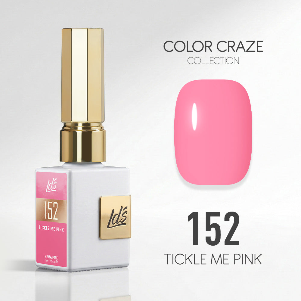 LDS Color Craze Gel Nail Polish - 152 Tickle Me Pink - 0.5oz