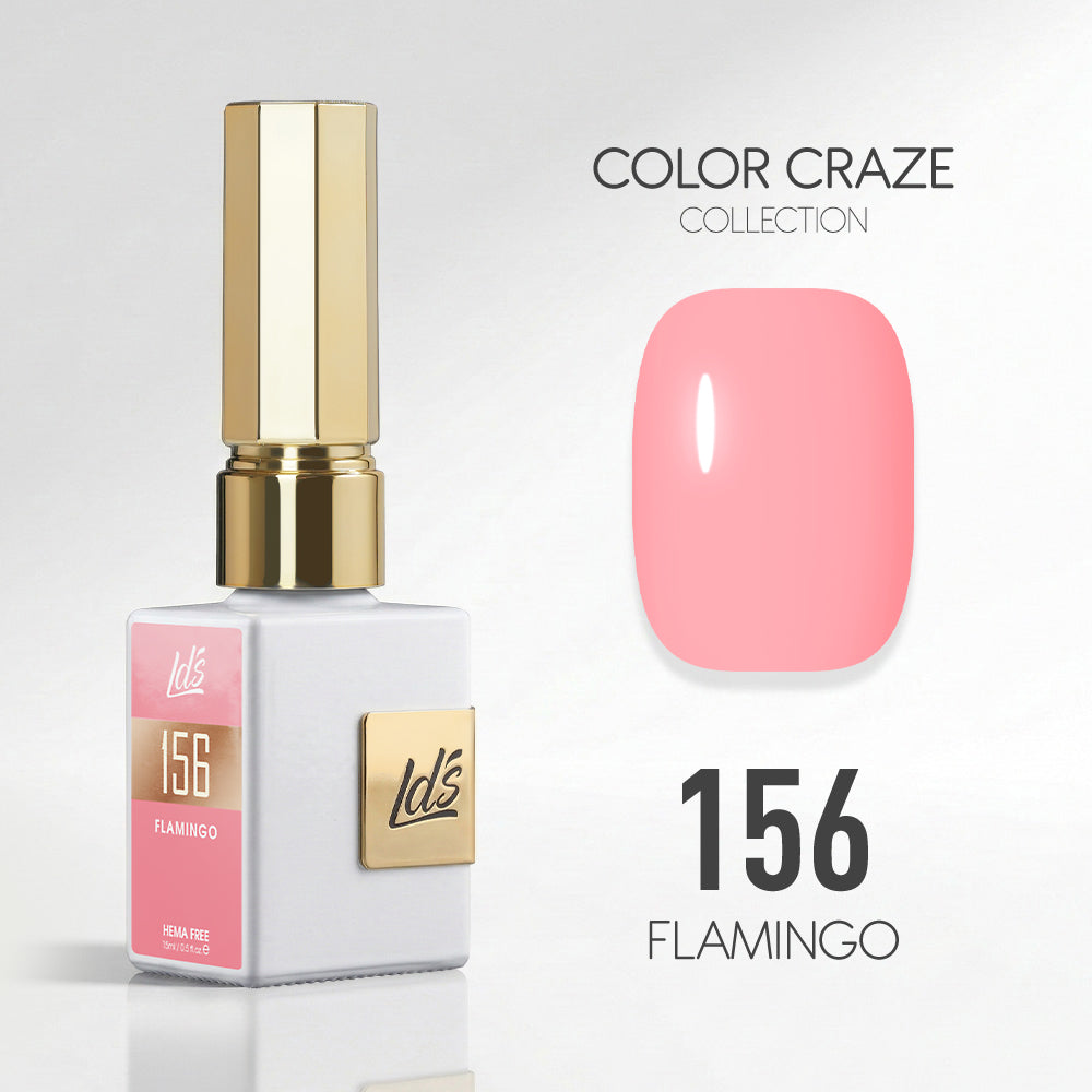 LDS Color Craze Gel Nail Polish - 156 Flamingo - 0.5oz