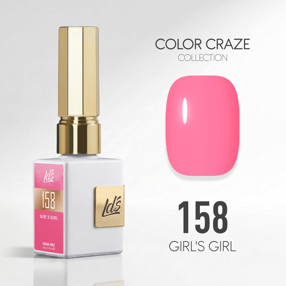 LDS Color Craze Gel Nail Polish - 158 Girl's Girl - 0.5oz