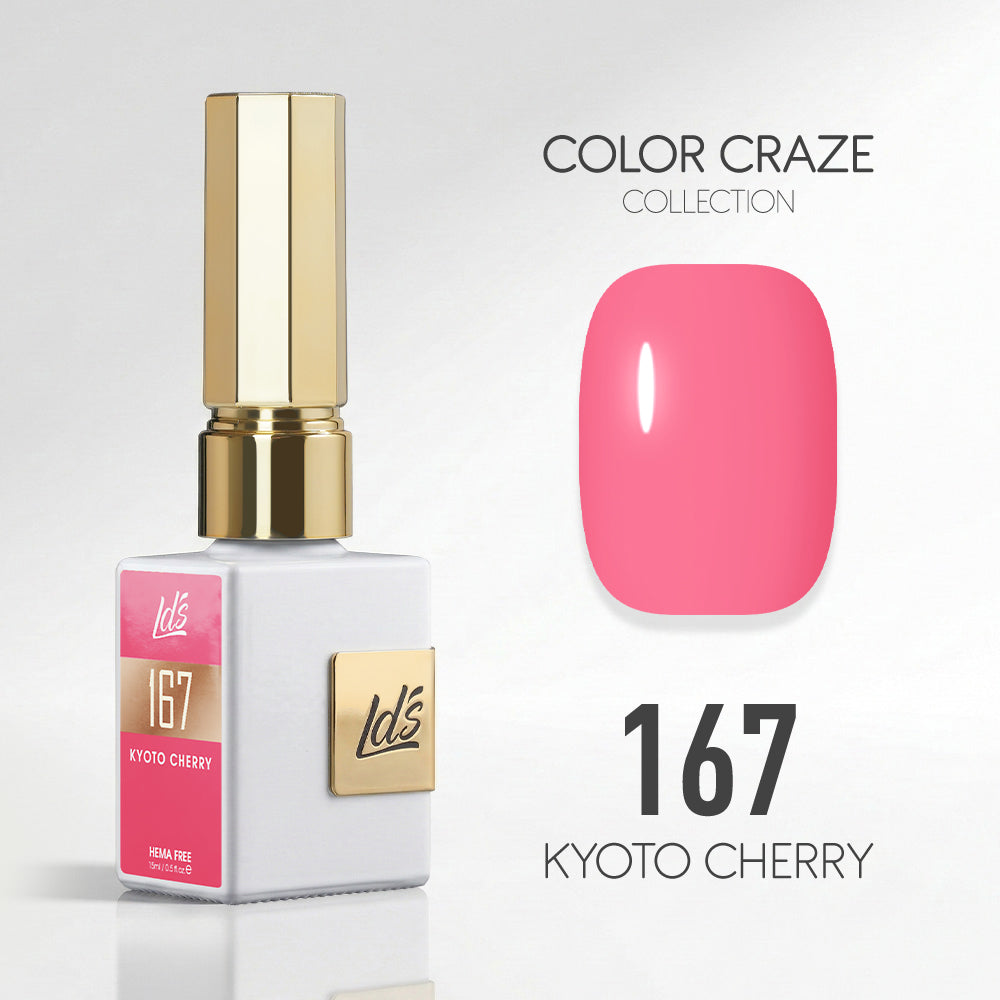 LDS Color Craze Gel Nail Polish - 167 Kyoto Cherry - 0.5oz
