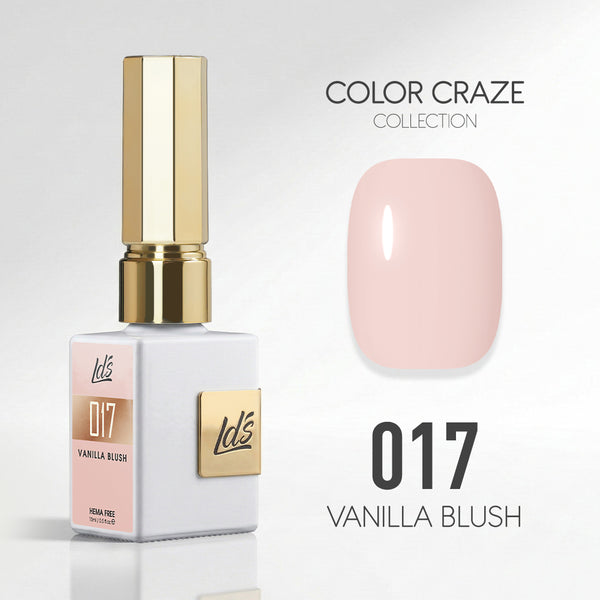 LDS Color Craze Gel Nail Polish - 017 Vanilla Blush - 0.5oz