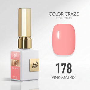 LDS Color Craze Gel Nail Polish - 178 Pink Matrix - 0.5oz