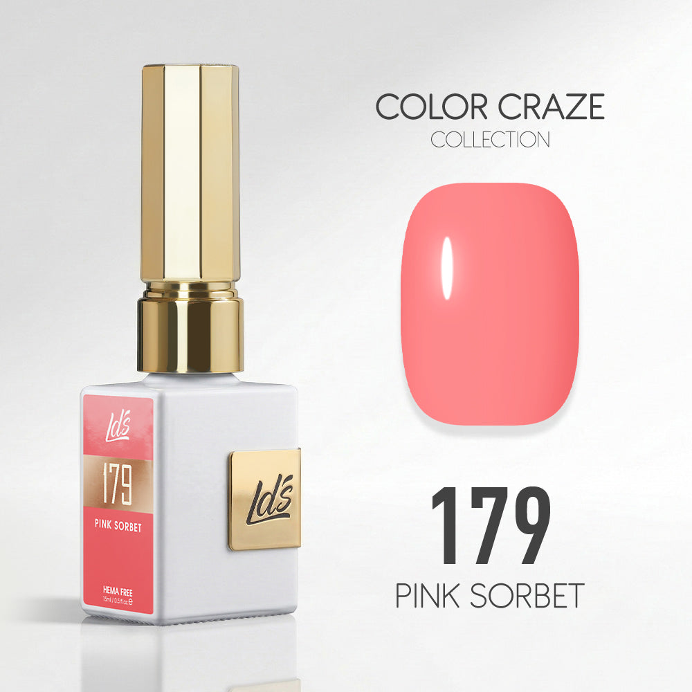 LDS Color Craze Gel Nail Polish - 179 Pink Sorbet - 0.5oz