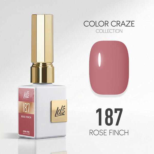 LDS Color Craze Gel Nail Polish - 187 Rose Finch - 0.5oz