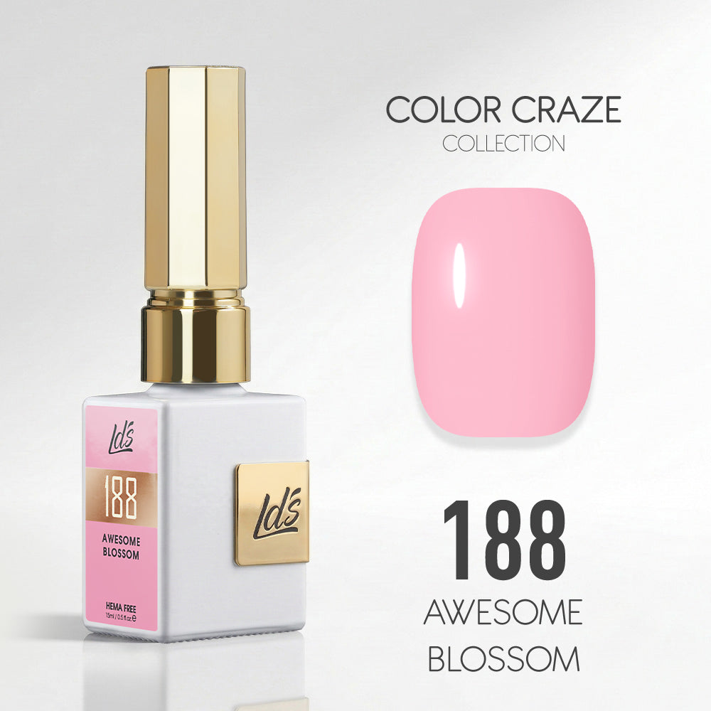 LDS Color Craze Gel Nail Polish - 188 Awesome Blossom - 0.5oz
