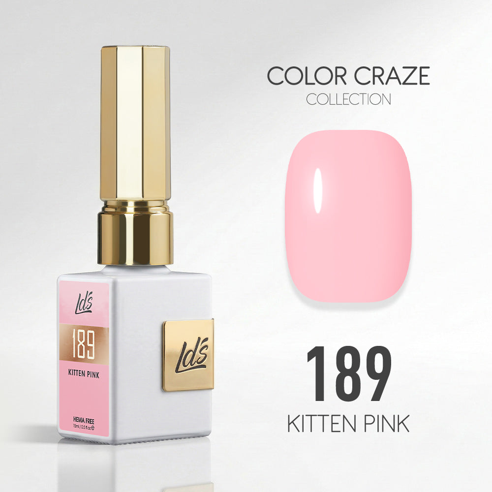 LDS Color Craze Gel Nail Polish - 189 Kitten Pink - 0.5oz