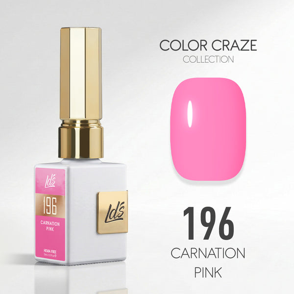 LDS Color Craze Gel Nail Polish - 196 Carnation Pink - 0.5oz