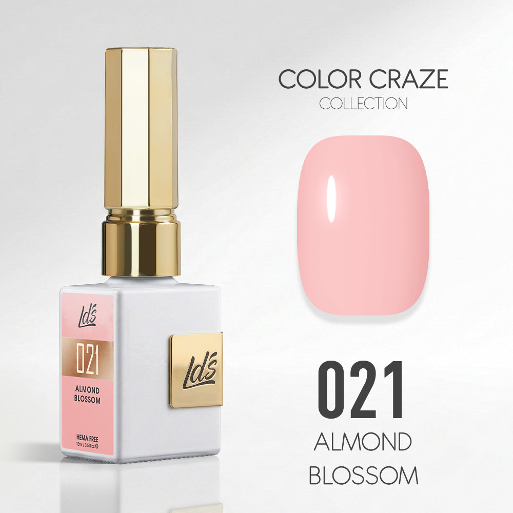 LDS Color Craze Gel Nail Polish - 021 Almond Blossom - 0.5oz