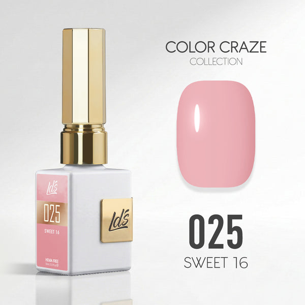 LDS Color Craze Gel Nail Polish - 025 Sweet 16 - 0.5oz