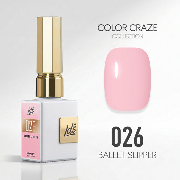 LDS Color Craze Gel Nail Polish - 026 Ballet Slipper - 0.5oz