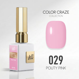 LDS Color Craze Gel Nail Polish - 029 Pouty Pink - 0.5oz