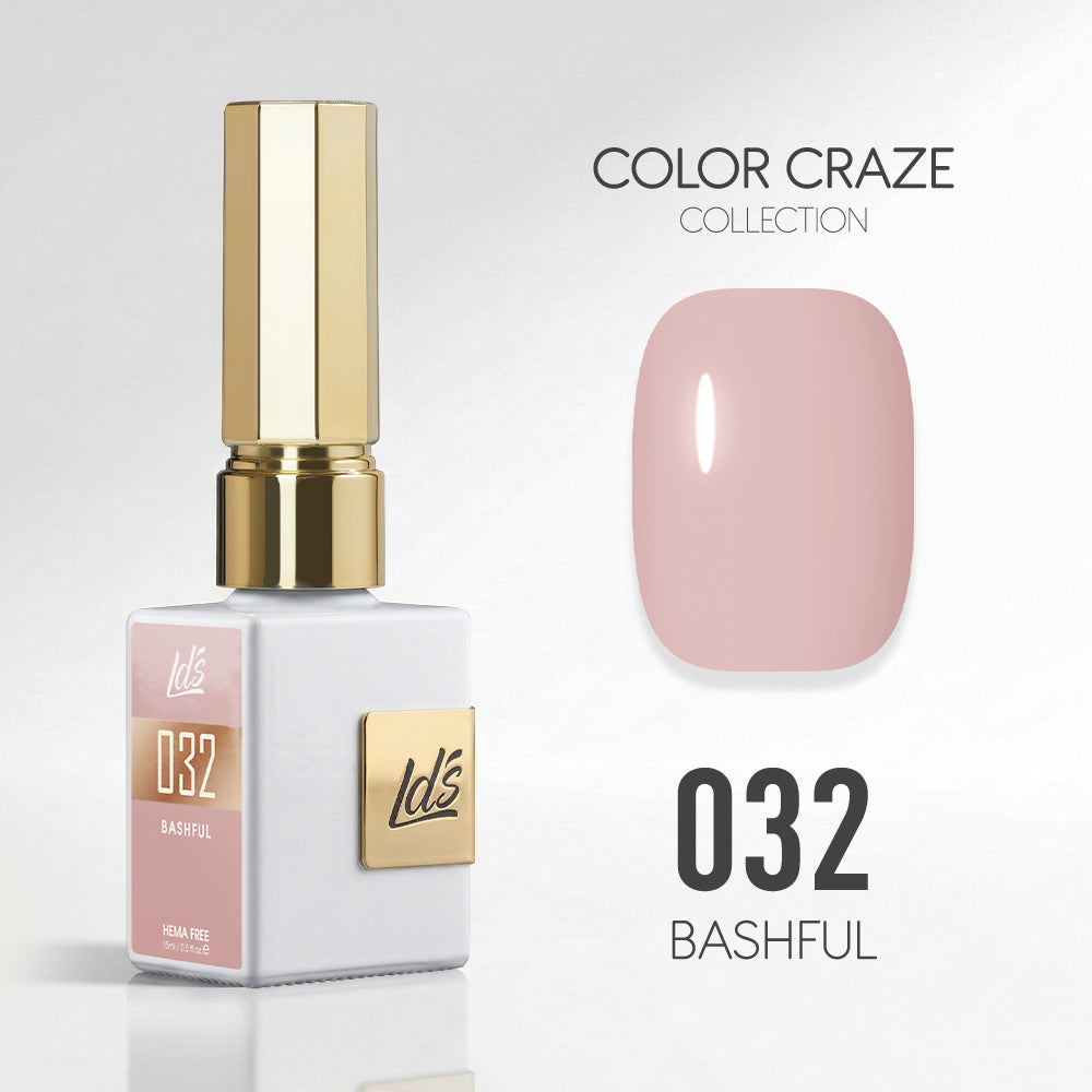 LDS Color Craze Gel Nail Polish - 032 Bashful - 0.5oz