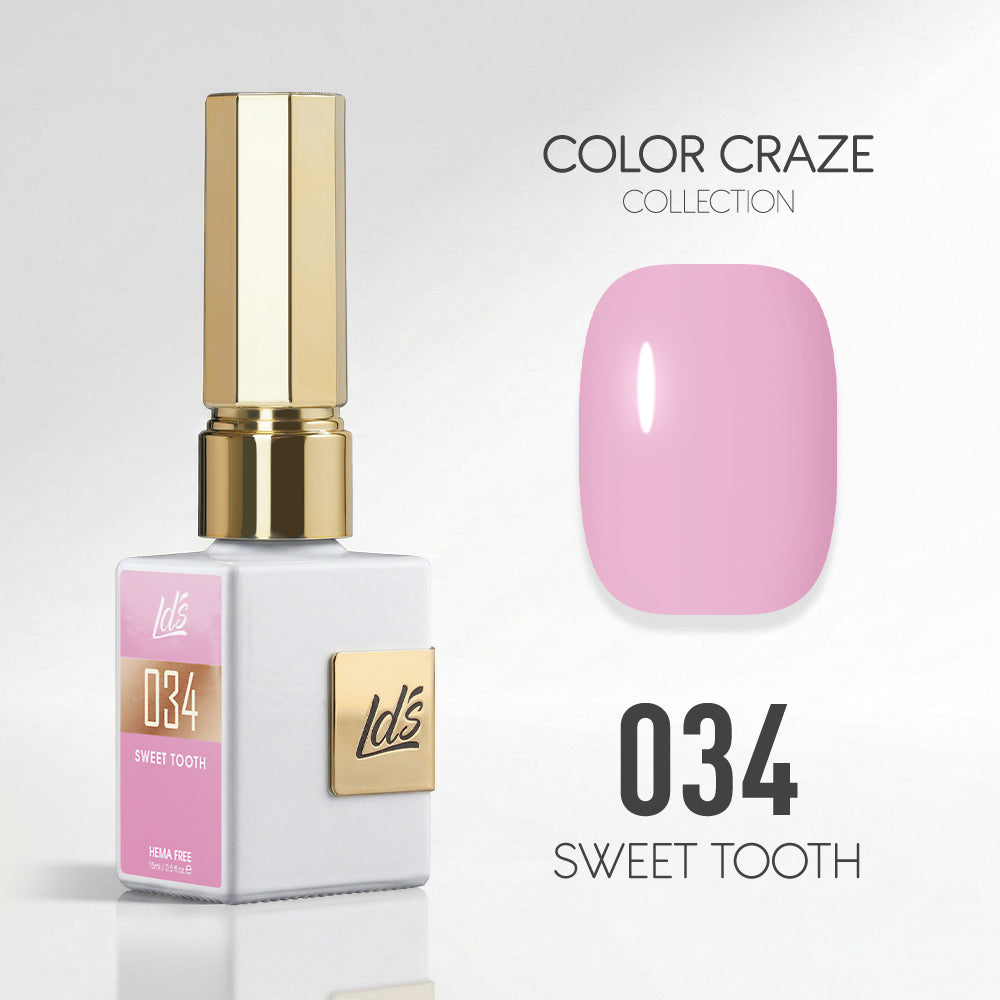 LDS Color Craze Gel Nail Polish - 034 Sweet Tooth - 0.5oz