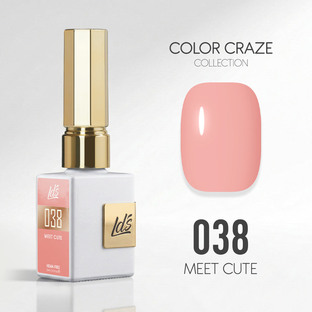 LDS Color Craze Gel Nail Polish - 038 Meet Cute - 0.5oz