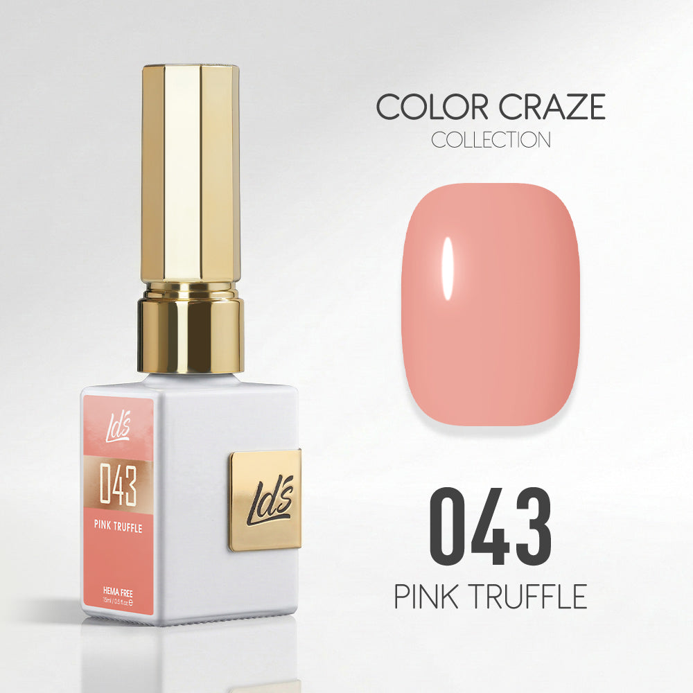 LDS Color Craze Gel Nail Polish - 043 Pink Truffle - 0.5oz
