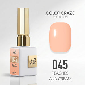 LDS Color Craze Gel Nail Polish - 045 Peaches and Cream - 0.5oz