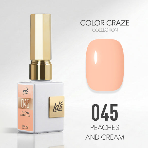 LDS Color Craze Gel Nail Polish - 045 Peaches and Cream - 0.5oz