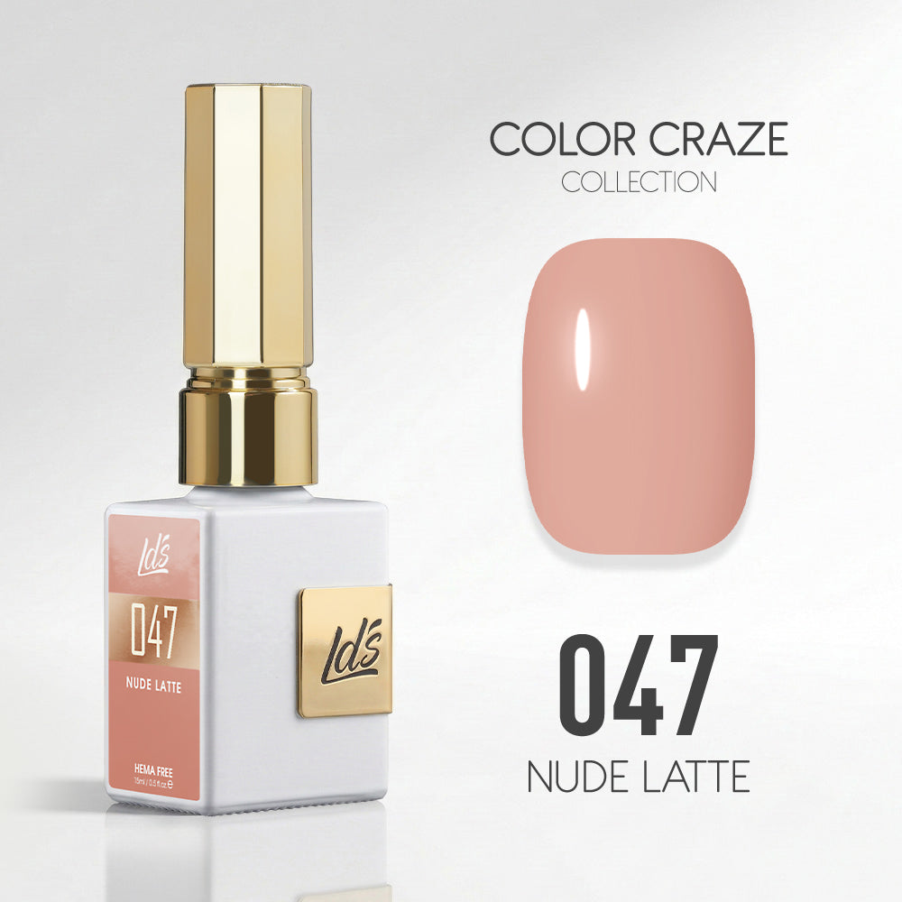 LDS Color Craze Gel Nail Polish - 047 Nude Latte - 0.5oz