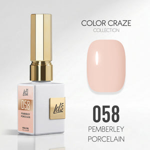 LDS Color Craze Gel Nail Polish - 058 Pemberley Porcelain - 0.5oz