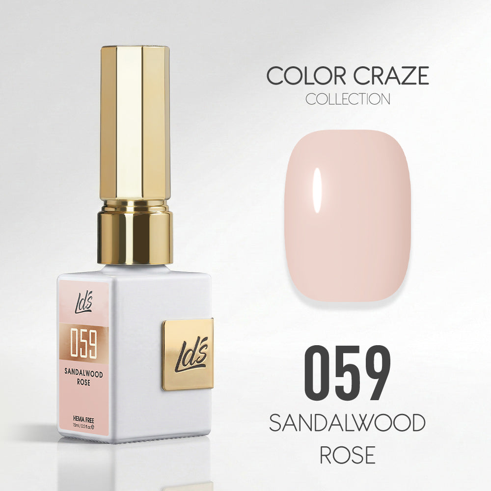 LDS Color Craze Gel Nail Polish - 059 Sandalwood Rose - 0.5oz