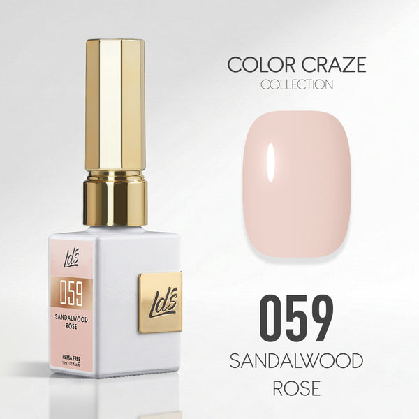 LDS Color Craze Gel Nail Polish - 059 Sandalwood Rose - 0.5oz