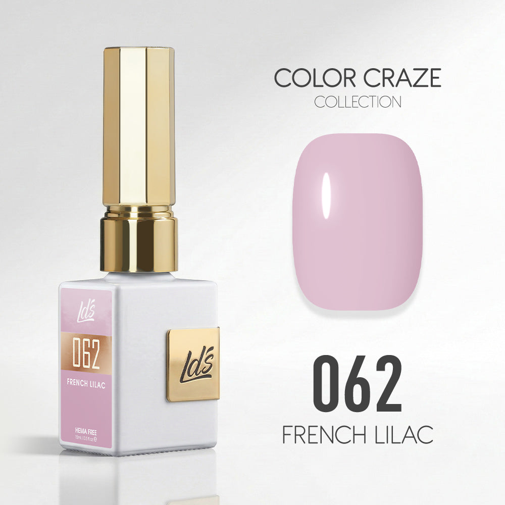 LDS Color Craze Gel Nail Polish - 062 French Lilac - 0.5oz