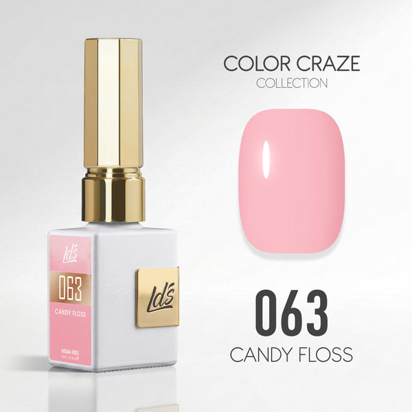 LDS Color Craze Gel Nail Polish - 063 Candy Floss - 0.5oz