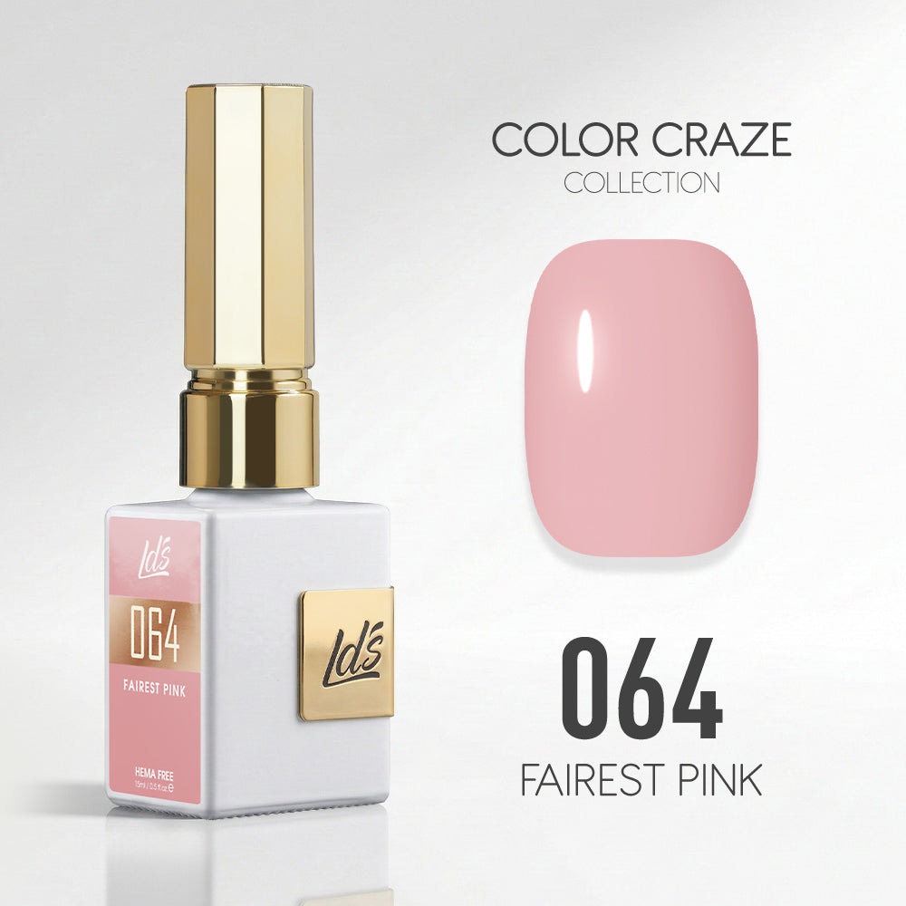 LDS Color Craze Gel Nail Polish - 064 Fairest Pink - 0.5oz