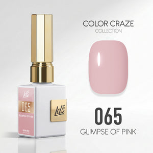 LDS Color Craze Gel Nail Polish - 065 Glimpse of Pink - 0.5oz