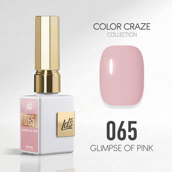 LDS Color Craze Gel Nail Polish - 065 Glimpse of Pink - 0.5oz