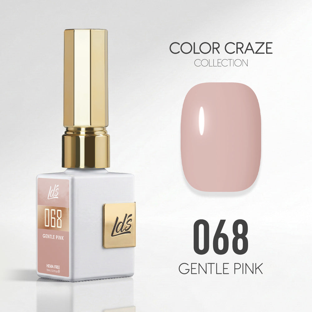 LDS Color Craze Gel Nail Polish - 068 Gentle Pink - 0.5oz