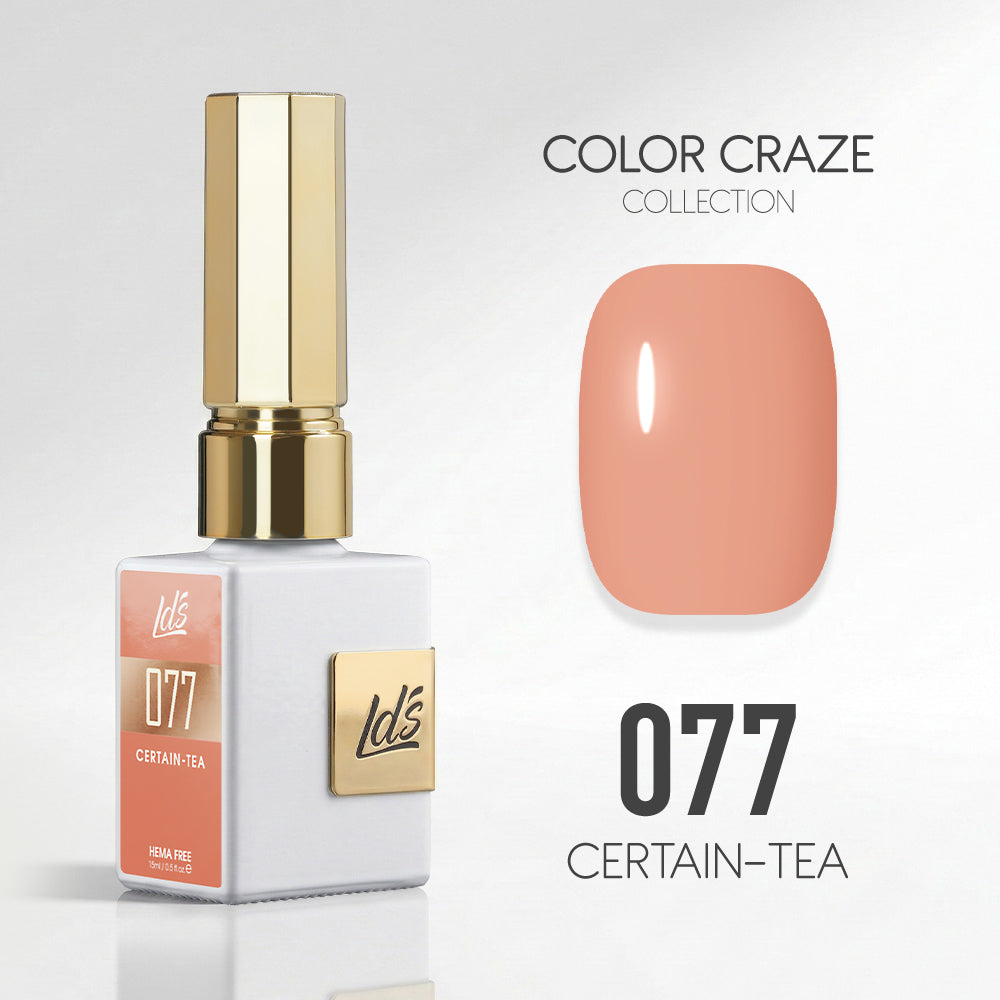 LDS Color Craze Gel Nail Polish - 077 Certain-tea - 0.5oz