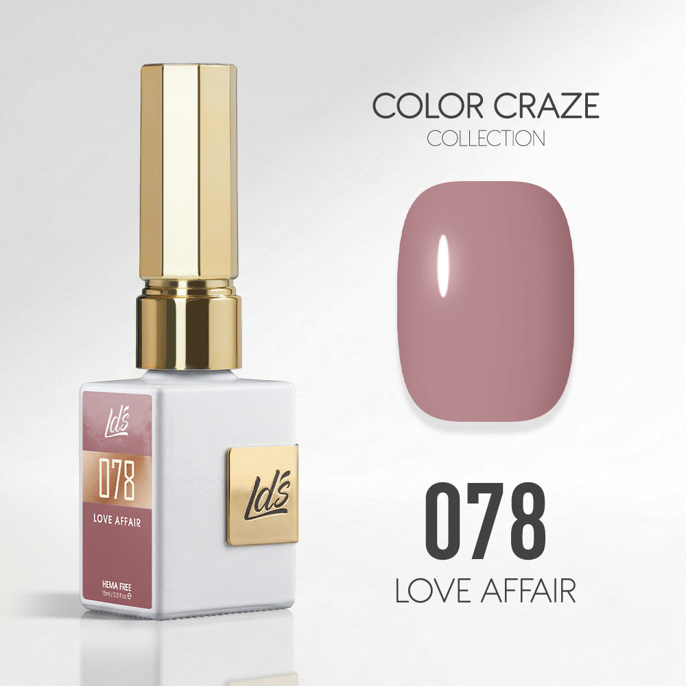 LDS Color Craze Gel Nail Polish - 078 Love Affair - 0.5oz