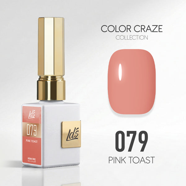 LDS Color Craze Gel Nail Polish - 079 Pink Toast - 0.5oz