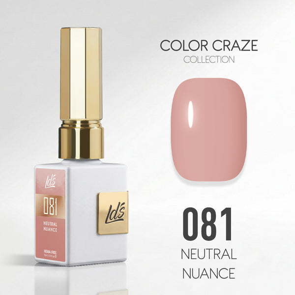 LDS Color Craze Gel Nail Polish - 081 Neutral Nuance - 0.5oz