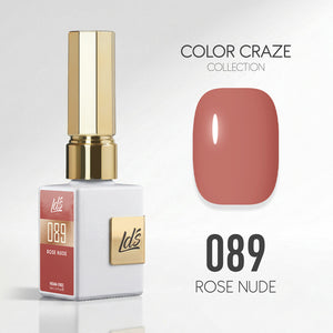 LDS Color Craze Gel Nail Polish - 089 Rose Nude - 0.5oz
